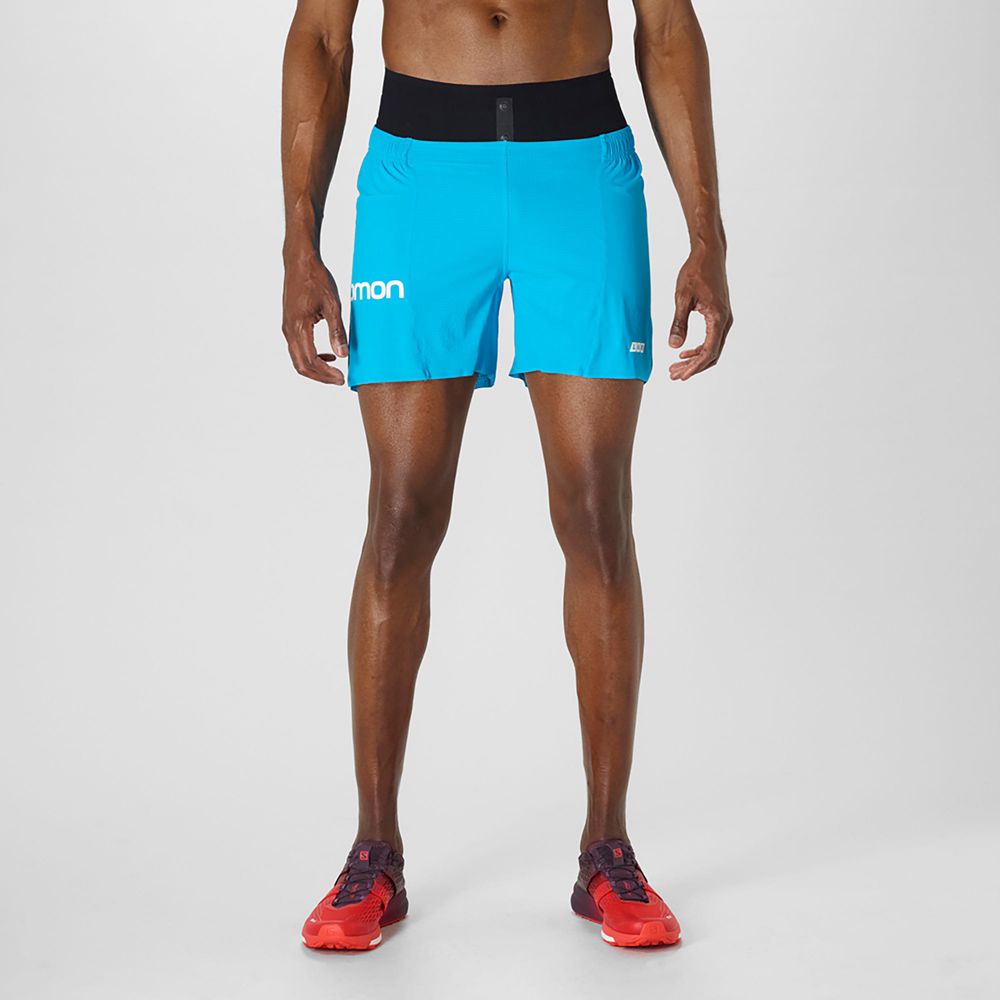 SALOMON S/LAB OUTER 6 Philippines - Men's Shorts - Blue | 796120-WXS